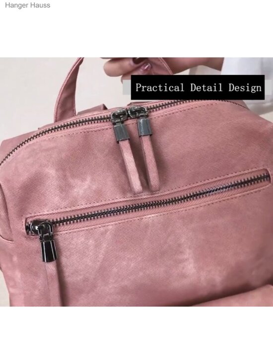 Women\'s Small Leather Backpack Purse Anti-Theft Convertible Shoulder Handbag